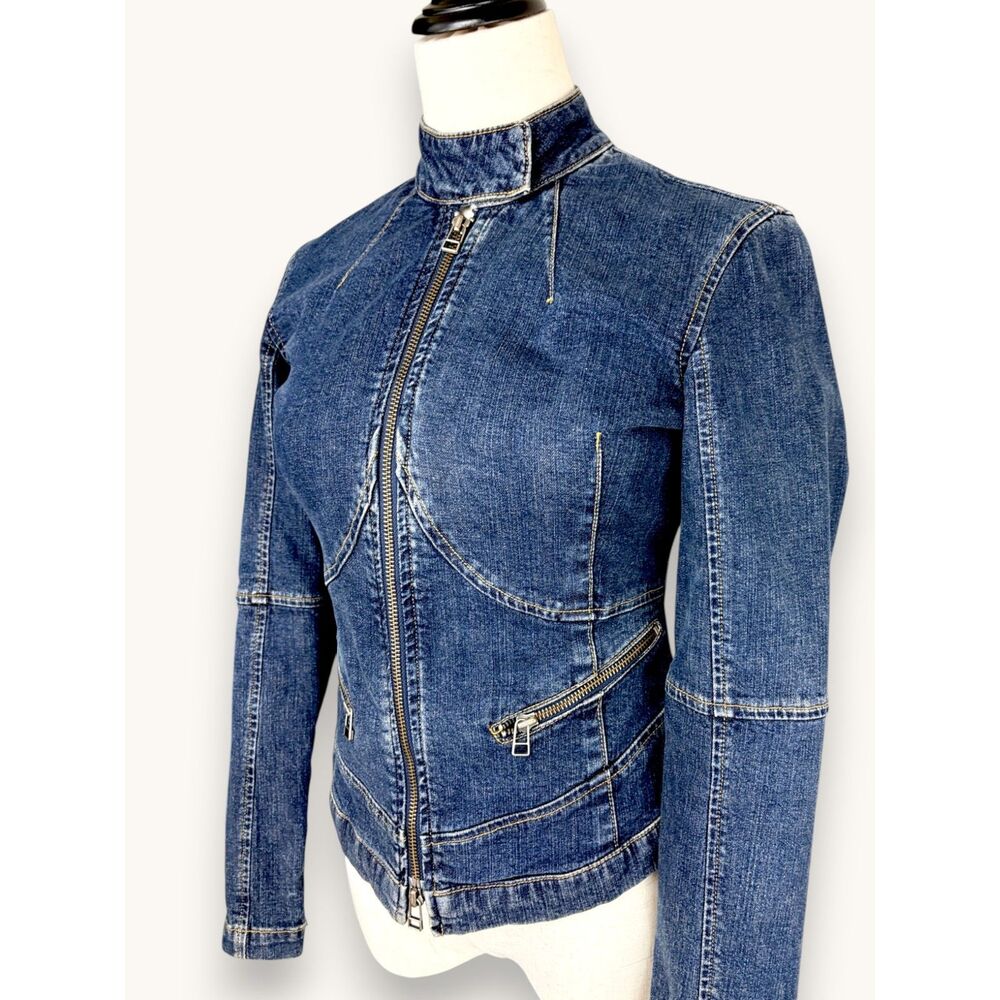 Ideology XS Denim Moto Jacket Coastal Cowgirl Western Boho